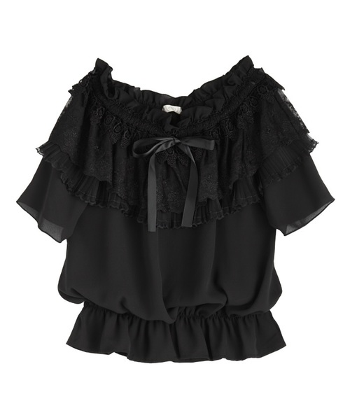 Axes Femme アクシーズファム の 襟レースブラウス シャツ ブラウス Wear