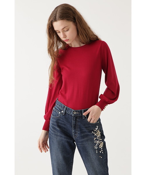 JILL STUART（ジルスチュアート）の「◆ロロットニット（ニット/セーター・レディース・ホワイト/ブラック/インディゴブルー/ボルドー・FREE）」の4枚目の写真