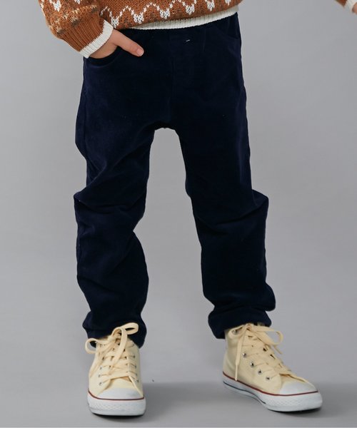 apres les cours(アプレレクール)の「コールテン長パンツ 10分丈(その他パンツ・キッズ・エンジ/ベージュ/ネイビー/オフホワイト・90/100/110/120/80/130/140)」の4枚目の写真