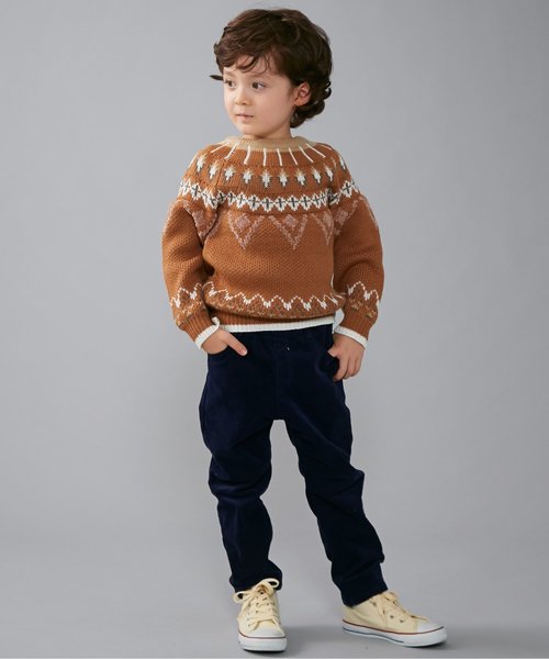 apres les cours(アプレレクール)の「コールテン長パンツ 10分丈(その他パンツ・キッズ・エンジ/ベージュ/ネイビー/オフホワイト・90/100/110/120/80/130/140)」の9枚目の写真