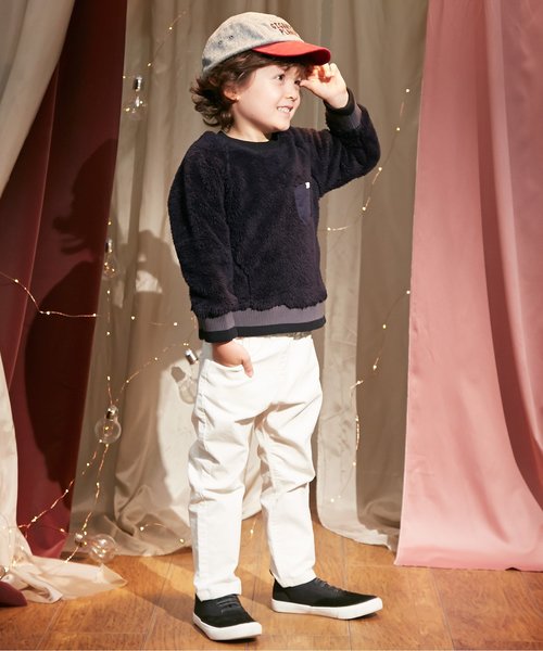 apres les cours(アプレレクール)の「コールテン長パンツ 10分丈(その他パンツ・キッズ・エンジ/ベージュ/ネイビー/オフホワイト・90/100/110/120/80/130/140)」の11枚目の写真