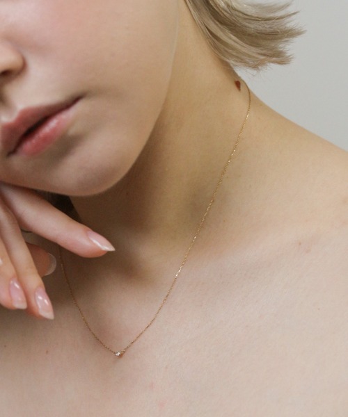 cui-cui（キュイキュイ）の「一石 ダイヤモンド 0.05ct ネックレス 