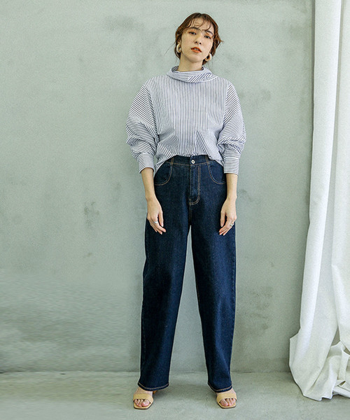 select MOCA（セレクトモカ）の「テンセルストライプハイネック