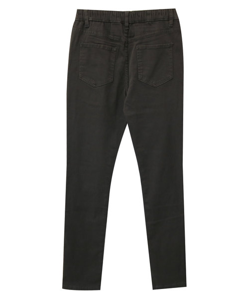 andme（アンドミー）の「ストレッチ綿ツイルチノパンツ ウエストゴム（チノパンツ・レディース・チャコールグレー/ブラック/ベージュ/カーキ・M/L）」の13枚目の写真