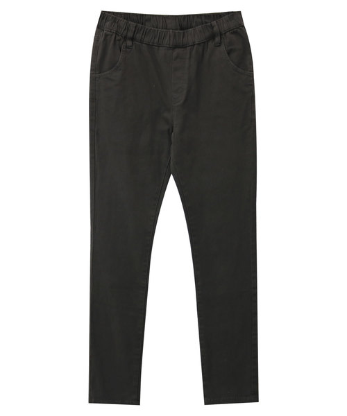 andme（アンドミー）の「ストレッチ綿ツイルチノパンツ ウエストゴム（チノパンツ・レディース・チャコールグレー/ブラック/ベージュ/カーキ・M/L）」の20枚目の写真