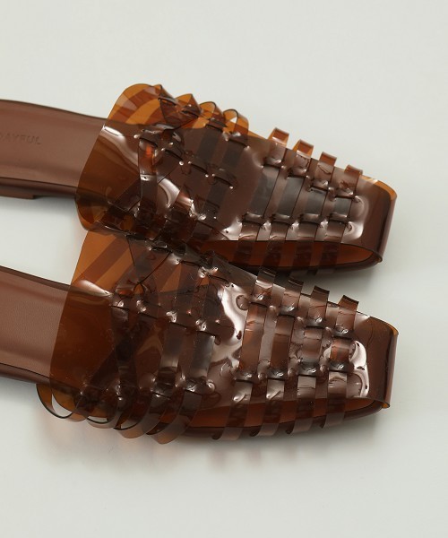 TODAYFUL（トゥデイフル）の「クリアメッシュサンダル（サンダル・レディース・ブラウン/ブラック・36inch/38inch/37inch）」の7枚目の写真