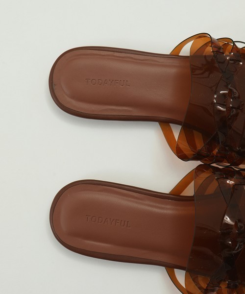 TODAYFUL（トゥデイフル）の「クリアメッシュサンダル（サンダル・レディース・ブラウン/ブラック・36inch/38inch/37inch）」の4枚目の写真