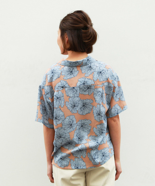 FREE'S MART（フリーズマート）の「◆トロピカル開衿シャツ（シャツ/ブラウス・レディース・ブラック系その他/ベージュ系その他・FREE）」の8枚目の写真