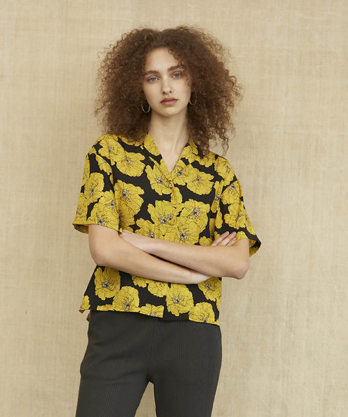 FREE'S MART（フリーズマート）の「◆トロピカル開衿シャツ（シャツ/ブラウス・レディース・ブラック系その他/ベージュ系その他・FREE）」の14枚目の写真