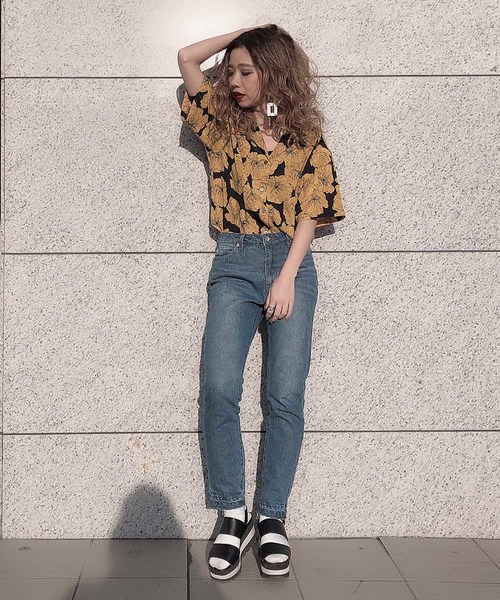 FREE'S MART（フリーズマート）の「◆トロピカル開衿シャツ（シャツ/ブラウス・レディース・ブラック系その他/ベージュ系その他・FREE）」の17枚目の写真