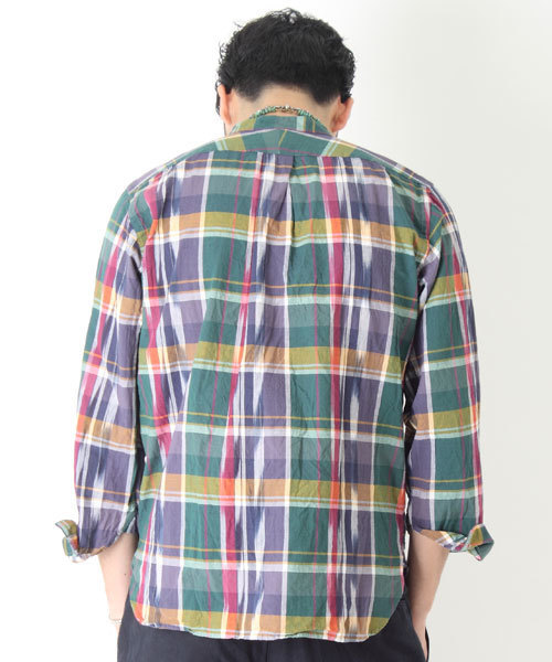 未使用　ビームスボーイ　パッチワーク　マドラス　バンドカラー　シャツ　ブラウス BEAMS PLUS（ビームスプラス）の「BEAMS PLUS / マドラス バンド