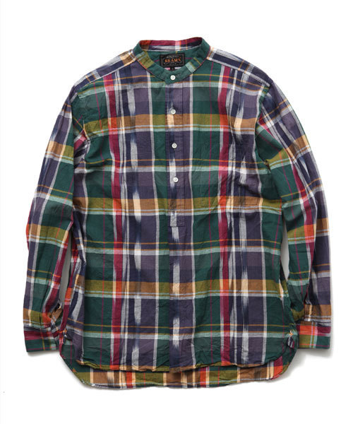 BEAMS PLUS（ビームスプラス）の「○BEAMS PLUS / バンドカラー イカットマドラス シャツ（シャツ/ブラウス・メンズ・その他1/その他2・SMALL/X-LARGE/LARGE/X-SMALL/MEDIUM）」の13枚目の写真