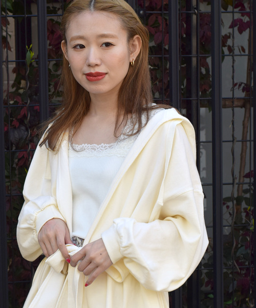 w closet（ダブルクローゼット）の「スウェットパーカーガウン（パーカー・レディース・ベージュ/アイボリー/モカ・FREE）」の7枚目の写真