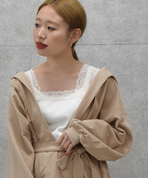 w closet（ダブルクローゼット）の「スウェットパーカーガウン（パーカー・レディース・ベージュ/アイボリー/モカ・FREE）」の21枚目の写真