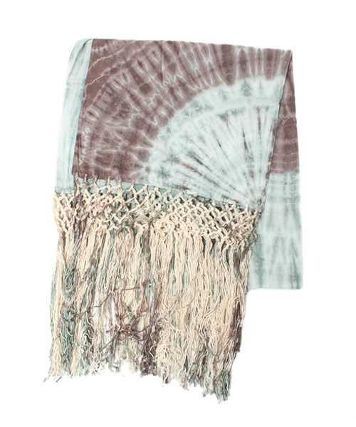 goa（ゴア）の「サイドサークルフリンジ付ストール（ストール/ショール・レディース・ブルー/イエロー/グリーン・FREE）」の2枚目の写真