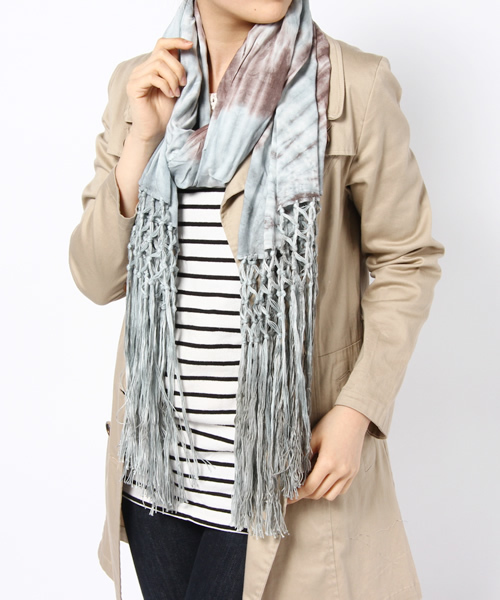 goa（ゴア）の「サイドサークルフリンジ付ストール（ストール/ショール・レディース・ブルー/イエロー/グリーン・FREE）」の4枚目の写真