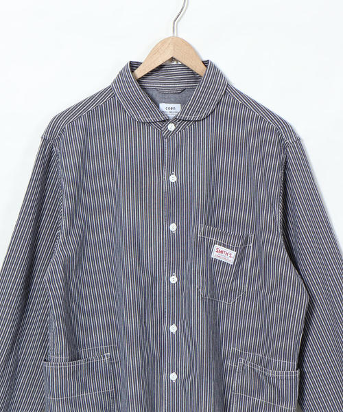 SMITH'S（スミス）の「SMITH別注ガーデニングシャツ（シャツ/ブラウス・メンズ・ネイビー/ブラウン・X-LARGE/LARGE/MEDIUM/SMALL）」の21枚目の写真