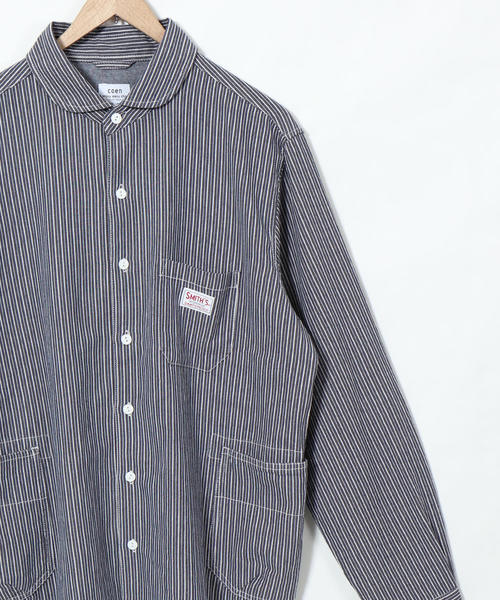SMITH'S（スミス）の「SMITH別注ガーデニングシャツ（シャツ/ブラウス・メンズ・ネイビー/ブラウン・X-LARGE/LARGE/MEDIUM/SMALL）」の20枚目の写真