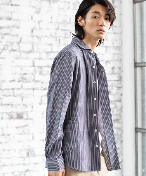 SMITH'S（スミス）の「SMITH別注ガーデニングシャツ（シャツ/ブラウス・メンズ・ネイビー/ブラウン・X-LARGE/LARGE/MEDIUM/SMALL）」の14枚目の写真