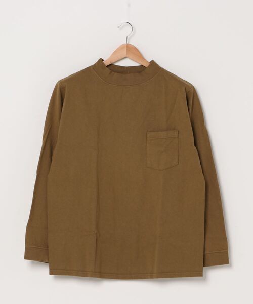 Goodwear(Since1983)（グッドウェア）の「【MADE IN USA】L/S MOCK NECK POCKET T/ロングスリーブモックネックポケットＴ SALE（Tシャツ/カットソー・メンズ・ブラック系その他/マスタード/ネイビー/ブラウン/チャコールグレー/ブラック/ホワイト/ナチュラル/ベージュ系その他/レッド系その他/グリーン/ダークグリーン/パープル/カーキ/オレンジ系その他/ブルー系その他/カーキブラウン/霜降りグレー/ボルドー/ベージュ系その他2/ブラウン系その他/ワイン/ブラウン系その他3/パープル系2/ライトグレー系/ネイビー系/ベージュ系その他3・LARGE/X-LARGE/SMALL/MEDIUM）」の8枚目の写真