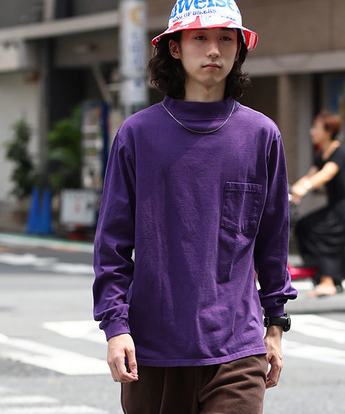 Goodwear(Since1983)（グッドウェア）の「【MADE IN USA】L/S MOCK NECK POCKET T/ロングスリーブモックネックポケットＴ SALE（Tシャツ/カットソー・メンズ・ブラック系その他/マスタード/ネイビー/ブラウン/チャコールグレー/ブラック/ホワイト/ナチュラル/ベージュ系その他/レッド系その他/グリーン/ダークグリーン/パープル/カーキ/オレンジ系その他/ブルー系その他/カーキブラウン/霜降りグレー/ボルドー/ベージュ系その他2/ブラウン系その他/ワイン/ブラウン系その他3/パープル系2/ライトグレー系/ネイビー系/ベージュ系その他3・LARGE/X-LARGE/SMALL/MEDIUM）」の21枚目の写真