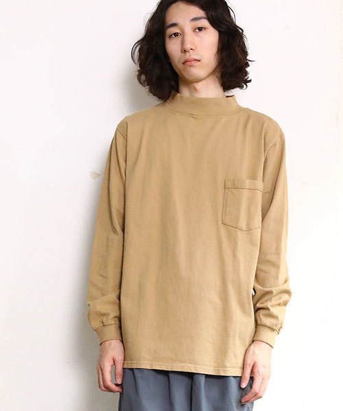Goodwear(Since1983)（グッドウェア）の「【MADE IN USA】L/S MOCK NECK POCKET T/ロングスリーブモックネックポケットＴ SALE（Tシャツ/カットソー・メンズ・ブラック系その他/マスタード/ネイビー/ブラウン/チャコールグレー/ブラック/ホワイト/ナチュラル/ベージュ系その他/レッド系その他/グリーン/ダークグリーン/パープル/カーキ/オレンジ系その他/ブルー系その他/カーキブラウン/霜降りグレー/ボルドー/ベージュ系その他2/ブラウン系その他/ワイン/ブラウン系その他3/パープル系2/ライトグレー系/ネイビー系/ベージュ系その他3・LARGE/X-LARGE/SMALL/MEDIUM）」の12枚目の写真
