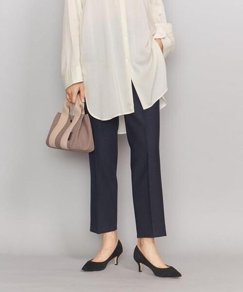 BEAUTY&YOUTH UNITED ARROWS（ビューティーアンドユースユナイテッドアローズ）の「BY∴ ダブルクロススリムパンツо（その他パンツ・レディース・ネイビー/ベージュ/パープル・LARGE/SMALL/MEDIUM）」の3枚目の写真