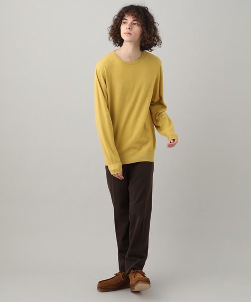 JUNRED(ジュンレッド)の「ウォッシャブルストレッチクルーネックニット(ニット/セーター・メンズ・オフホワイト/ネイビー/イエロー/パープル・M/L/LL)」の6枚目の写真