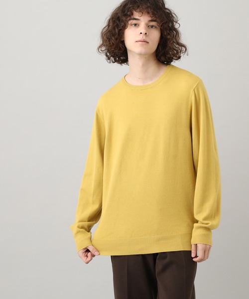 JUNRED(ジュンレッド)の「ウォッシャブルストレッチクルーネックニット(ニット/セーター・メンズ・オフホワイト/ネイビー/イエロー/パープル・M/L/LL)」の5枚目の写真