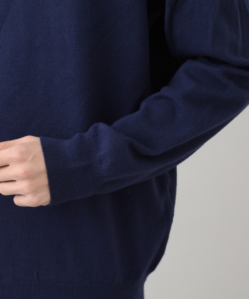 JUNRED(ジュンレッド)の「ウォッシャブルストレッチクルーネックニット(ニット/セーター・メンズ・オフホワイト/ネイビー/イエロー/パープル・M/L/LL)」の9枚目の写真