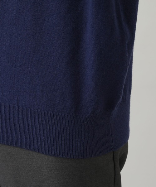 JUNRED(ジュンレッド)の「ウォッシャブルストレッチクルーネックニット(ニット/セーター・メンズ・オフホワイト/ネイビー/イエロー/パープル・M/L/LL)」の12枚目の写真