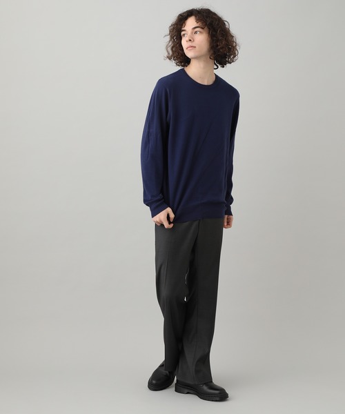 JUNRED(ジュンレッド)の「ウォッシャブルストレッチクルーネックニット(ニット/セーター・メンズ・オフホワイト/ネイビー/イエロー/パープル・M/L/LL)」の13枚目の写真