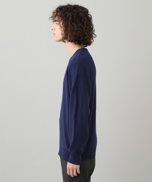 JUNRED(ジュンレッド)の「ウォッシャブルストレッチクルーネックニット(ニット/セーター・メンズ・オフホワイト/ネイビー/イエロー/パープル・M/L/LL)」の15枚目の写真