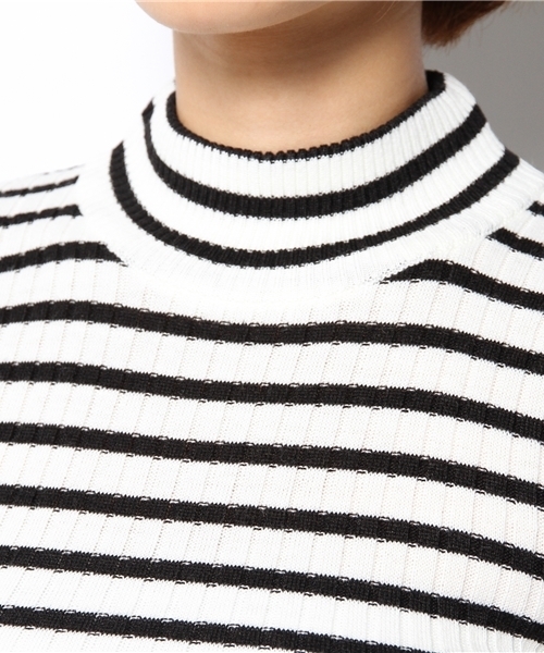 WEGO（ウィゴー）の「WEGO/ワイドリブハイネックニット（ニット/セーター・レディース・オフホワイト/ホワイト系その他/ブラック/ブラック系その他/杢グレー/ダークグリーン/レッド/その他1/ブルー/サックスブルー/パープル/ライトパープル・FREE）」の16枚目の写真