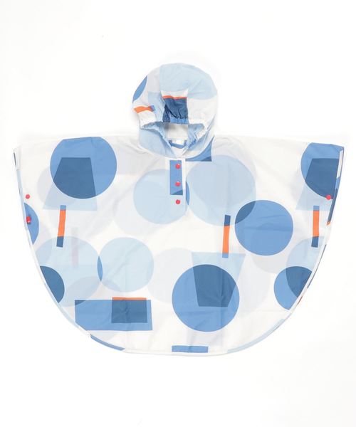 392 plusm（サンキューニプリュスエム）の「rain poncho kids S（レインコート/ポンチョ・キッズ・ネイビー/レッド/ブラック/グレー/ブルー/オフホワイト/グリーン/イエロー・S）」の6枚目の写真