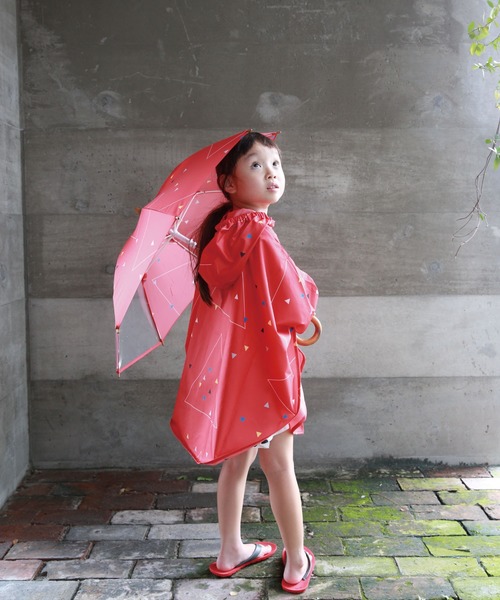 392 plusm（サンキューニプリュスエム）の「rain poncho kids S（レインコート/ポンチョ・キッズ・ネイビー/レッド/ブラック/グレー/ブルー/オフホワイト/グリーン/イエロー・S）」の8枚目の写真