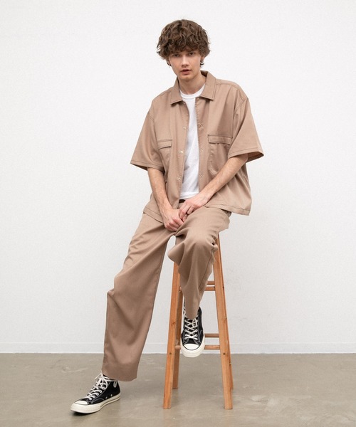 YARD PLUS（ヤードプリュス）の「YARD PLUS リングスナップ半袖シャツ（シャツ/ブラウス・メンズ・ベージュ/ブラック/モカ・MEDIUM/LARGE）」の19枚目の写真