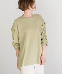 select MOCA | 2020 S/S サーマル肩スナッププルオーバー/ワッフルコットンブレンドボタンデザインサイドスリットカットソー(Tシャツ/カットソー)