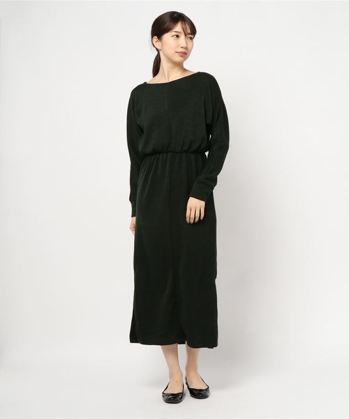 KOBE LETTUCE（コウベレタス）の「カシュクールリブワンピース（ワンピース・レディース・ブラック/ベージュ/ダークカーキ・FREE）」の6枚目の写真