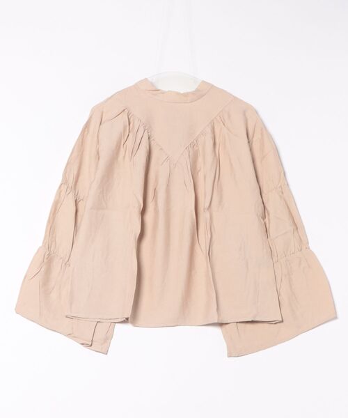 STYLEBLOCK（スタイルブロック）の「クレープバックリボンブラウス（シャツ/ブラウス・レディース・ホワイト/ブラック/ミント/ライトベージュ・M）」の4枚目の写真