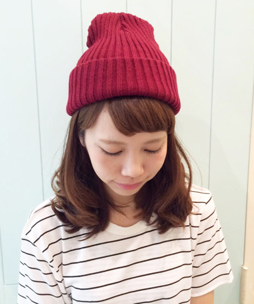 Kastane（カスタネ）の「【Kastane】ニットキャップ（ニットキャップ/ビーニー・レディース・ネイビー/ワインレッド/ホワイト/ライトグレー/ブラウン・FREE）」の5枚目の写真