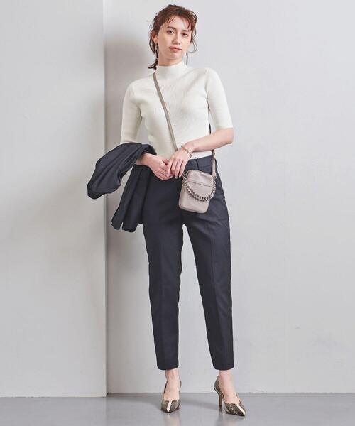☆未使用級☆ユナイテッドアローズ　パフスリーブ　5分袖ニット　黒　洗える　即完売 UNITED ARROWS（ユナイテッドアローズ）の「パフスリーブ ニット