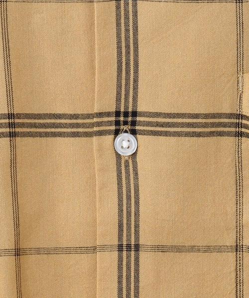 coen（コーエン）の「コットンレーヨンチェックオープンカラーシャツ（シャツ/ブラウス・メンズ・マスタード/ブラック・X-LARGE/LARGE/SMALL/MEDIUM）」の16枚目の写真
