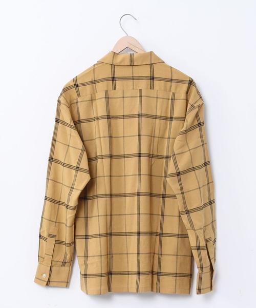 coen（コーエン）の「コットンレーヨンチェックオープンカラーシャツ（シャツ/ブラウス・メンズ・マスタード/ブラック・X-LARGE/LARGE/SMALL/MEDIUM）」の17枚目の写真