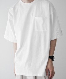 ラベルスリーブ ポケットクルーネック半袖カットソー【ファッションインフルエンサー JUN×anown 限定コラボ】