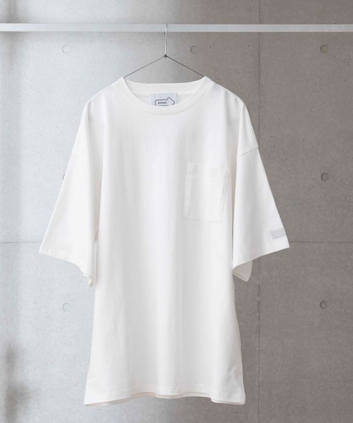 anown（アノン）の「ラベルスリーブ ポケットクルーネック半袖カットソー【ファッションインフルエンサー JUN×anown 限定コラボ】（Tシャツ/カットソー・メンズ・ホワイト/ダークブラウン/ベージュ・M/L）」の12枚目の写真