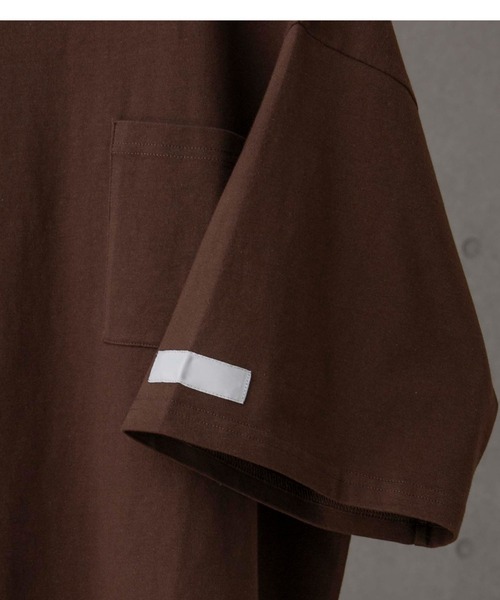 anown（アノン）の「ラベルスリーブ ポケットクルーネック半袖カットソー【ファッションインフルエンサー JUN×anown 限定コラボ】（Tシャツ/カットソー・メンズ・ホワイト/ダークブラウン/ベージュ・M/L）」の19枚目の写真