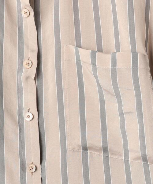AEWEN MATOPH（イウエン マトフ）の「＜AEWEN MATOPH（イウエン マトフ）＞ストライプ ショートスリーブシャツ（シャツ/ブラウス・レディース・ベージュ/ライトブルー・36/38）」の4枚目の写真