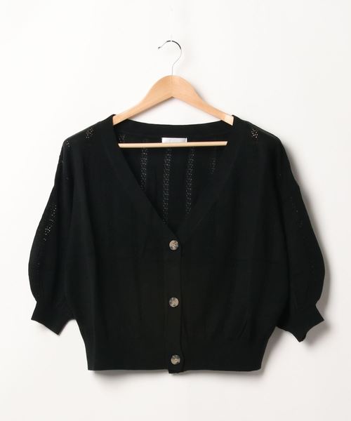 FUN.TRINITY（ファン トリニティー）の「スカシアミカーデ（カーディガン/ボレロ・レディース・ブラック/オフホワイト/モカ/ラベンダー・FREE）」の8枚目の写真