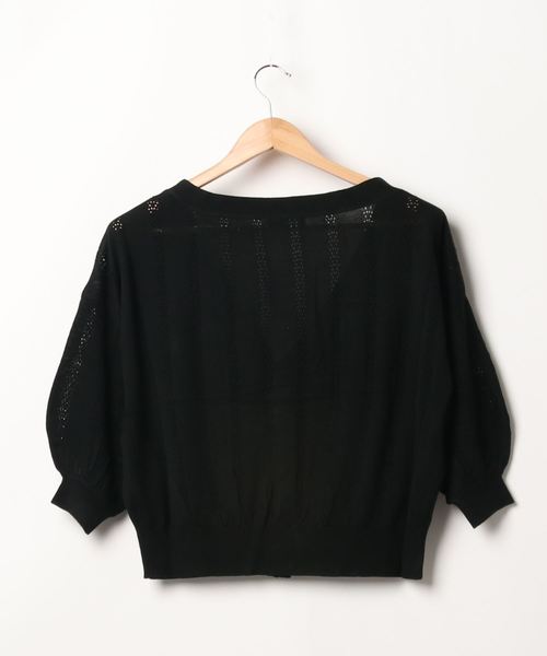 FUN.TRINITY（ファン トリニティー）の「スカシアミカーデ（カーディガン/ボレロ・レディース・ブラック/オフホワイト/モカ/ラベンダー・FREE）」の11枚目の写真